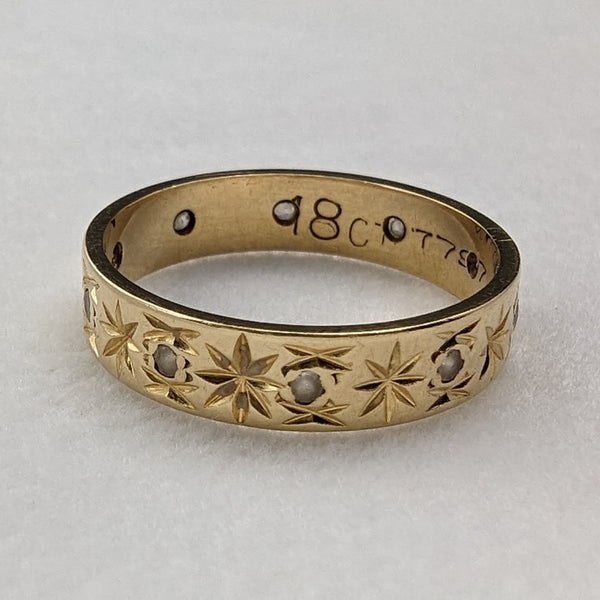 復古珠寶 K18 金戒指 鏤空切割 2.5 克(8-9 號)戒指