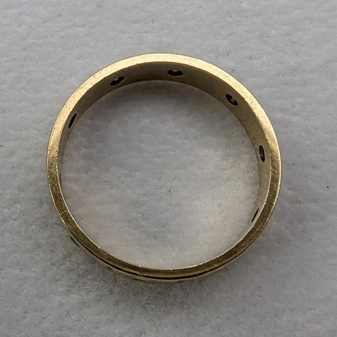 復古珠寶 K18 金戒指 鏤空切割 2.5 克(8-9 號)戒指