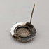 Vintage silver leaf engraved round brooch