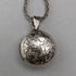 Colgante relicario de plata de ley vintage y cadena de plata de ley