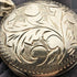 Colgante relicario de plata de ley vintage y cadena de plata de ley