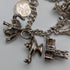 Pulsera de dijes de plata esterlina vintage británica de la década de 1970, 60g