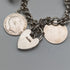 Pulsera de dijes de plata esterlina vintage británica de la década de 1970, 60g