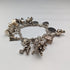 Pulsera de dijes de plata esterlina vintage británica de la década de 1970, 60g