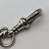 Circa 1900 British antique sterling silver Albert chain, 56g, large two-tone rotating fob