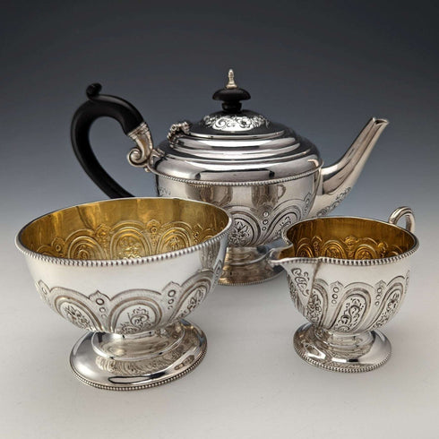 約 1889 年英國古董純銀學士茶具總計 471 克 Mappin 和 Webb