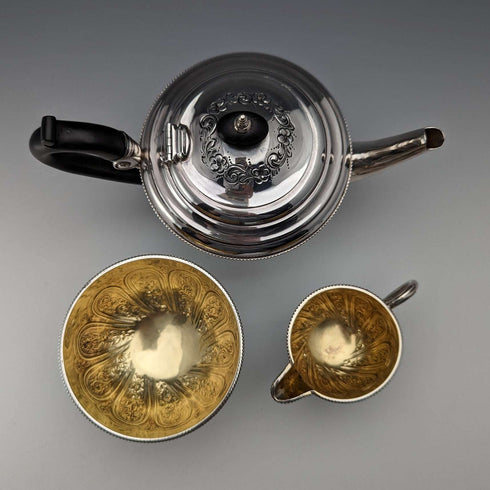 約 1889 年英國古董純銀學士茶具總計 471 克 Mappin 和 Webb