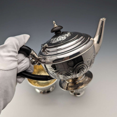 約 1889 年英國古董純銀學士茶具總計 471 克 Mappin 和 Webb