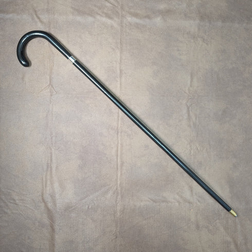 1923 年英國古董男士手杖純銀裝飾黑軸 91 公分 K&S Ltd