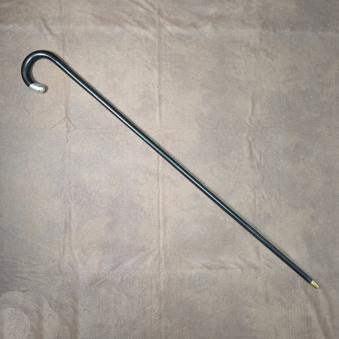 1928 英國復古男手杖純銀裝飾黑軸 91 公分 A&S