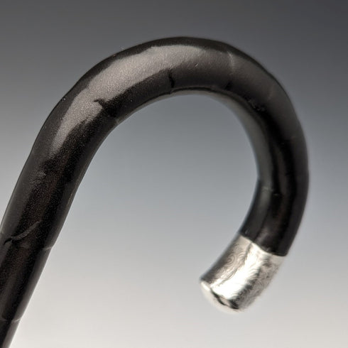 1911 年英國古董男士手杖純銀裝飾黑軸 85 公分 Henry Tracy Sons