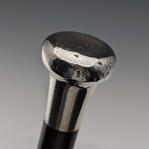 1924 年英國古董男士手杖純銀圓柄黑軸 87 公分 JH