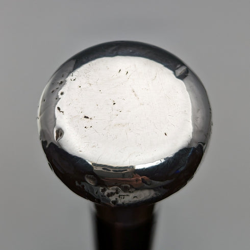 1924 年英國古董男士手杖純銀圓柄黑軸 87 公分 JH