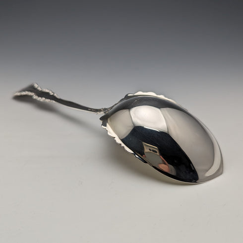 Circa 1900 American antique sterling silver serving spoon