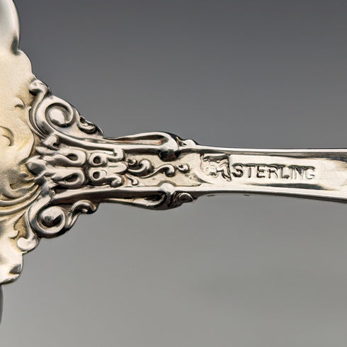 Circa 1900 American antique sterling silver serving spoon