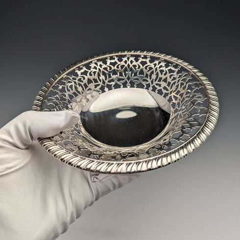 1892 American antique sterling silver footed dish 205g Howard & Co.