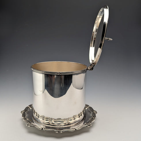 約 1909 年英國古董鍍銀餅乾桶 Daniel & Arter