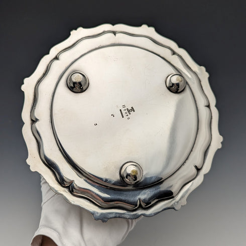 約 1909 年英國古董鍍銀餅乾桶 Daniel & Arter