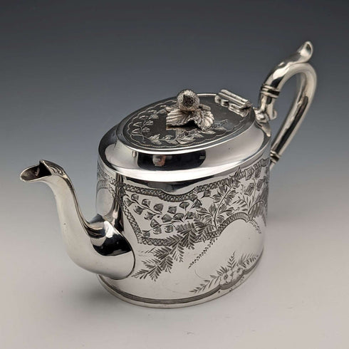 約 1900 年英國古董鍍銀茶壺 James Deakin & Sons