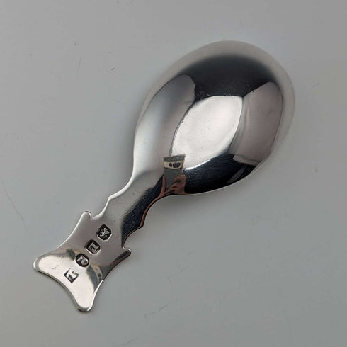 1806 British Georgian antique sterling silver tea caddy spoon