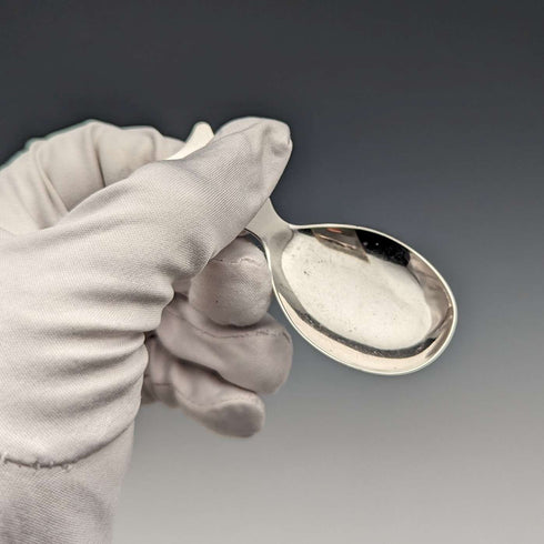 1806 British Georgian antique sterling silver tea caddy spoon