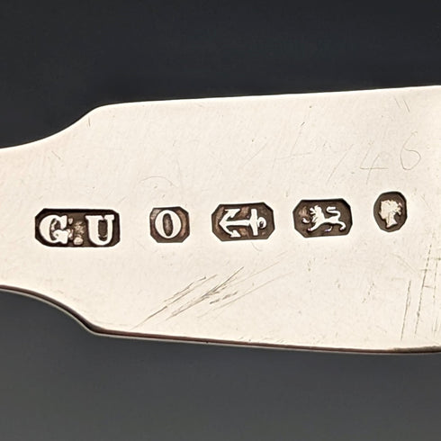 1863年 英国アンティーク 純銀製 ティーキャディースプーン George Unite