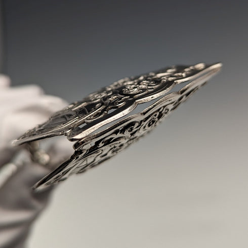 ドイツアンティーク コンチネンタルシルバー製 サンドイッチサーバ 65g