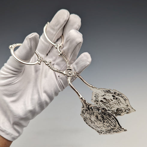 ドイツアンティーク コンチネンタルシルバー製 サンドイッチサーバ 65g