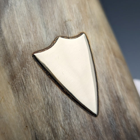 Pair of antique British horn beaker cups from around 1900