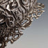 1892 British antique sterling silver basket decorated with pierced earrings, movable handle, 272g, large, Spiers