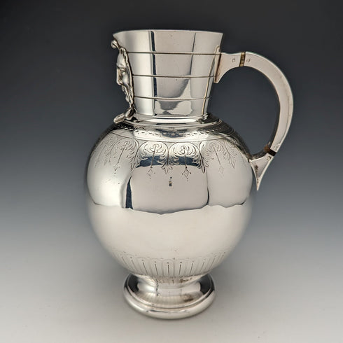 19世紀後半 英国アンティーク シルバープレート製 ウォータージャグ Martin Hall&Sons