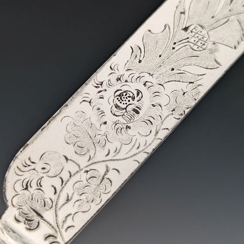 1860年頃 英国アンティーク 純銀ハンドル カトラリー4ペア Harrison Brothers&Howson