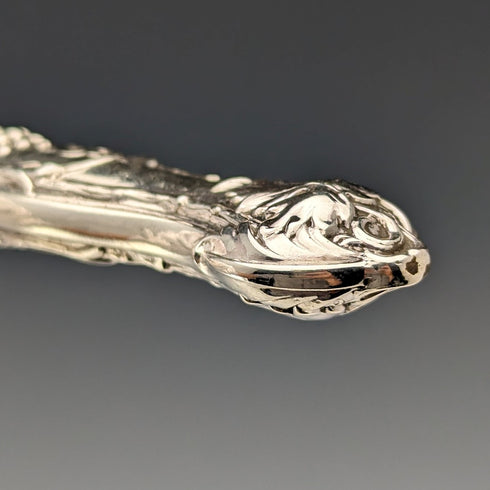 約 1830 年英國古董純銀手柄 6 雙水果餐具 包括 Aaron Hadfield 托盤