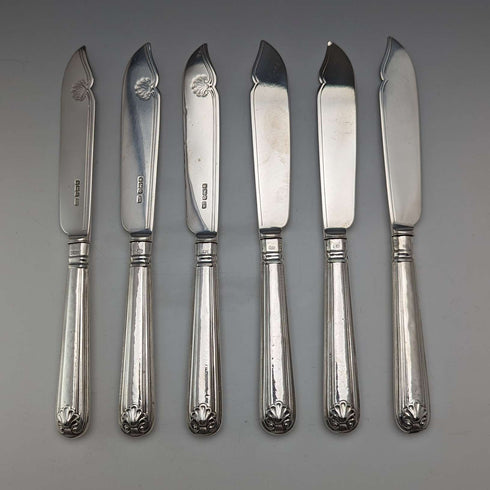 1906 年英國古董純銀餐具組 6 對共 612 克 George Howson 木盒