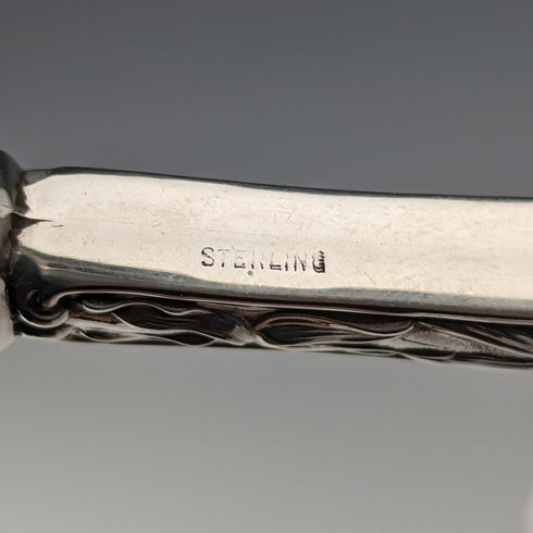 Circa 1910 American antique small cake slicer with sterling silver handle