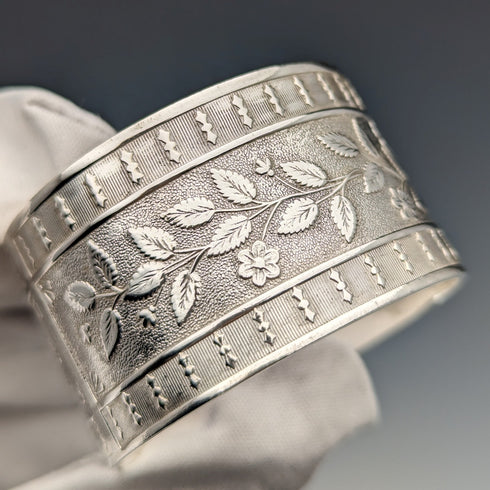 英国ヴィンテージ シルバープレート製 ナプキンリング 6個セット 紙箱入り