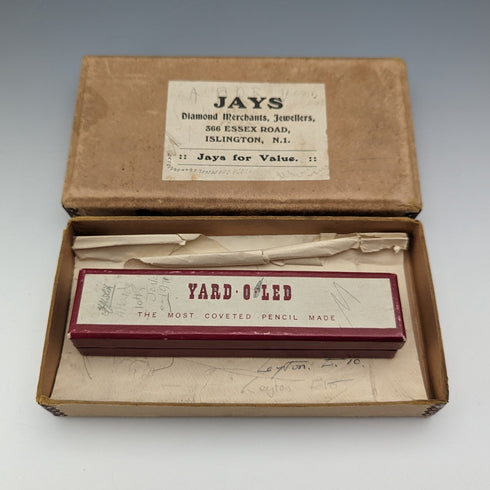 1952 年英國 Yard O' 紅色純銀自動鉛筆,附盒子和文件