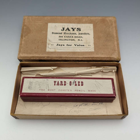 1952年 英国 ヤード・オ・レッド 純銀製 推進式ペンシル 箱、書類付き