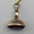 Early 20th Century 8ct Gold & Purple Stone Fob Necklace