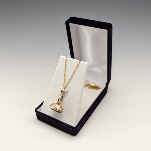 Early 20th Century 8ct Gold & Purple Stone Fob Necklace