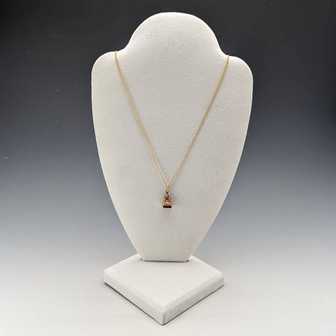 20 世紀初英國古董 9 克拉黃金與紅石項鍊