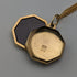 British vintage 9ct gold octagon locket pendant necklace