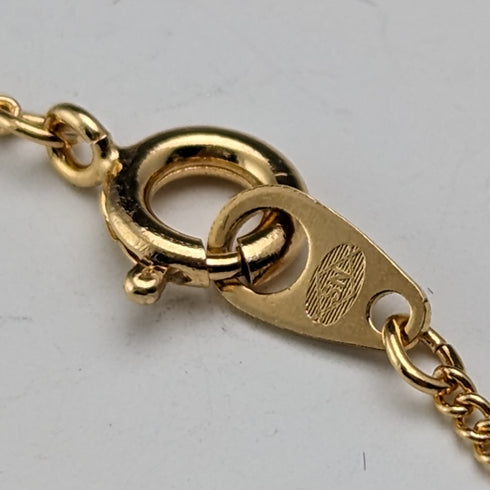 British vintage 9ct gold octagon locket pendant necklace