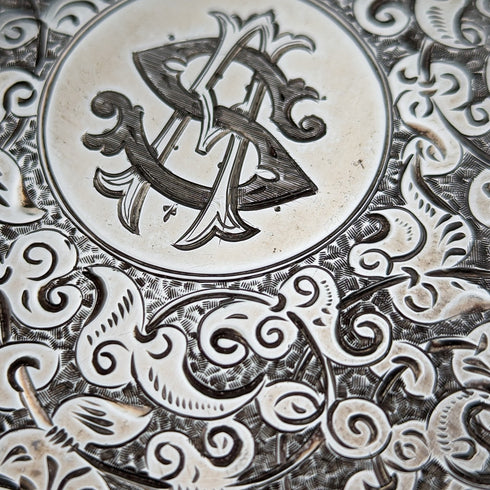 1893 年英國古董雙開口純銀卡盒風琴袋 126 克 Sampson Mordan