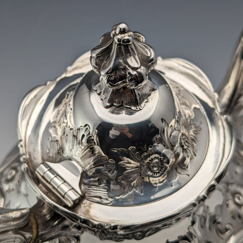 1868 年英國古董純銀茶壺 815 克羅伯特哈珀