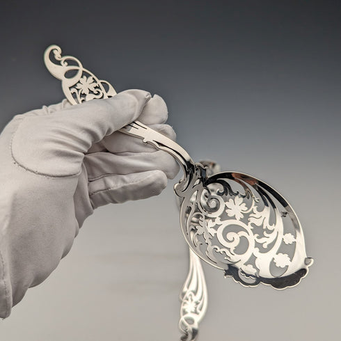 1911 年英國古董純銀湯匙一對 104 克 Martin, Hall & Co