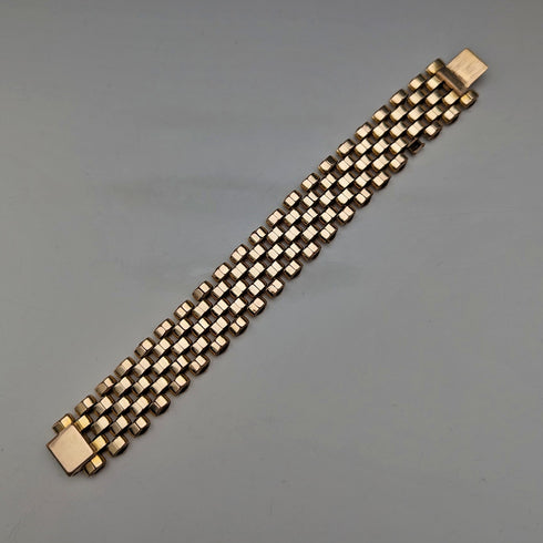 スイス ヴィンテージ ゴールドプレート製 パンサーリンク ブレスレット