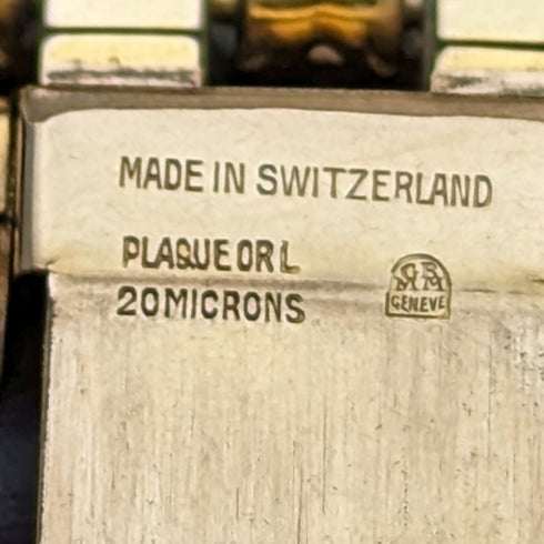 スイス ヴィンテージ ゴールドプレート製 パンサーリンク ブレスレット