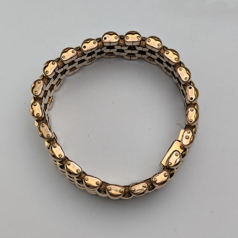 スイス ヴィンテージ ゴールドプレート製 パンサーリンク ブレスレット