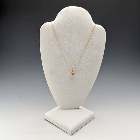 ヴィンテージ 9ctゴールド ボール型ペンダント ネックレス